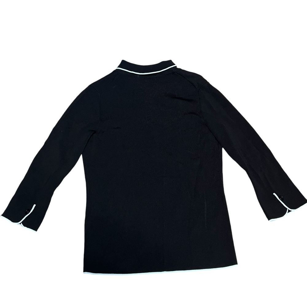 Vertigo Paris - Women’s Black Ribbed Blazer Sz MD - Picture 4 of 5